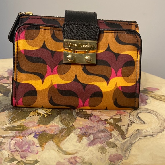 Vera Bradley Handbags - Vera Bradley Wallet/clutch gold/brown/black/pink